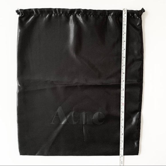 ACNE STUDIO | 1PC CANVAS DUST BAG BIG WITH DRAWSTRING ORIGINAL LOGO BLACK - Picture 3 of 7